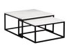 Salontafel set Oswego 101 (Wit marmer + Zwart)