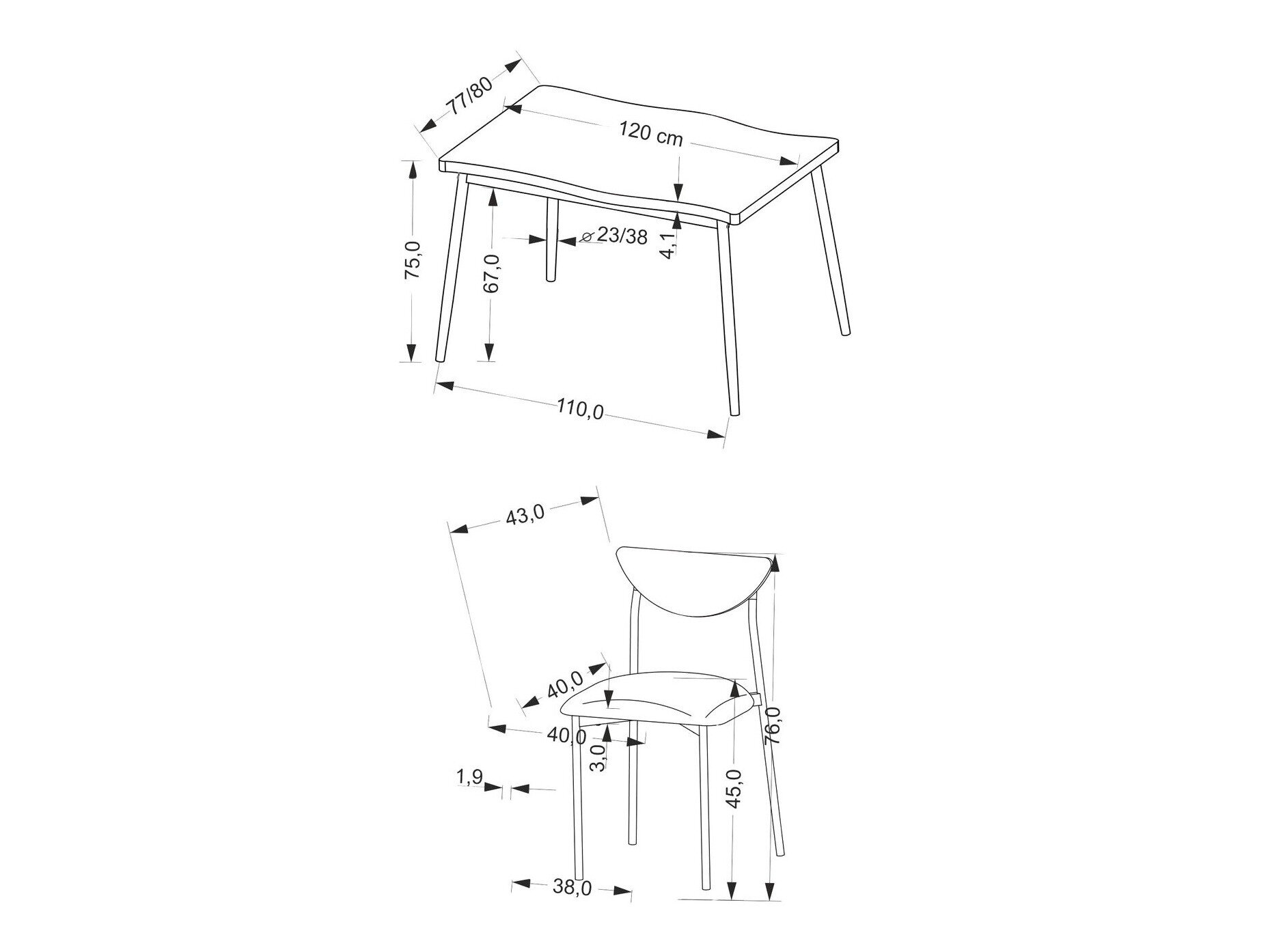 Spisestuesæt Houston 1933