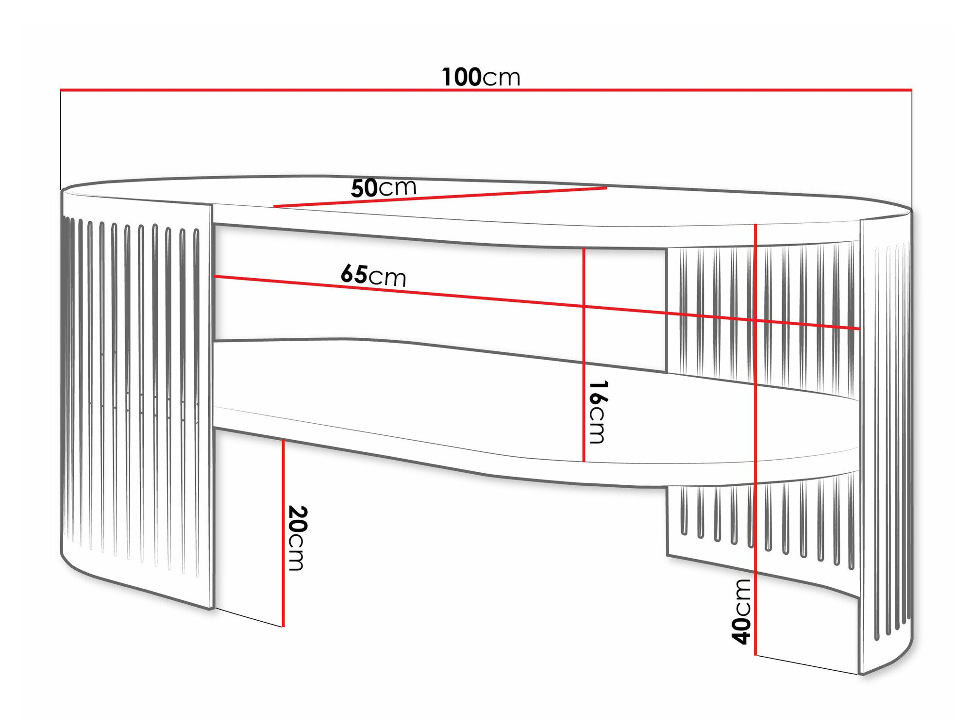 Sofabord Evanola 107 (Gylden + Kashmir)