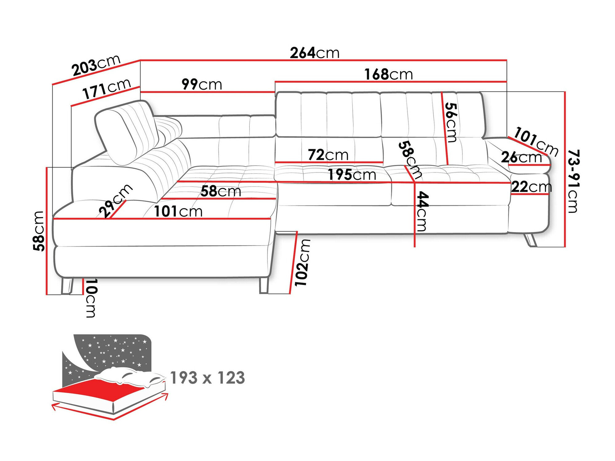 Hjørnesofa Comfivo Agnus (Matana 17)