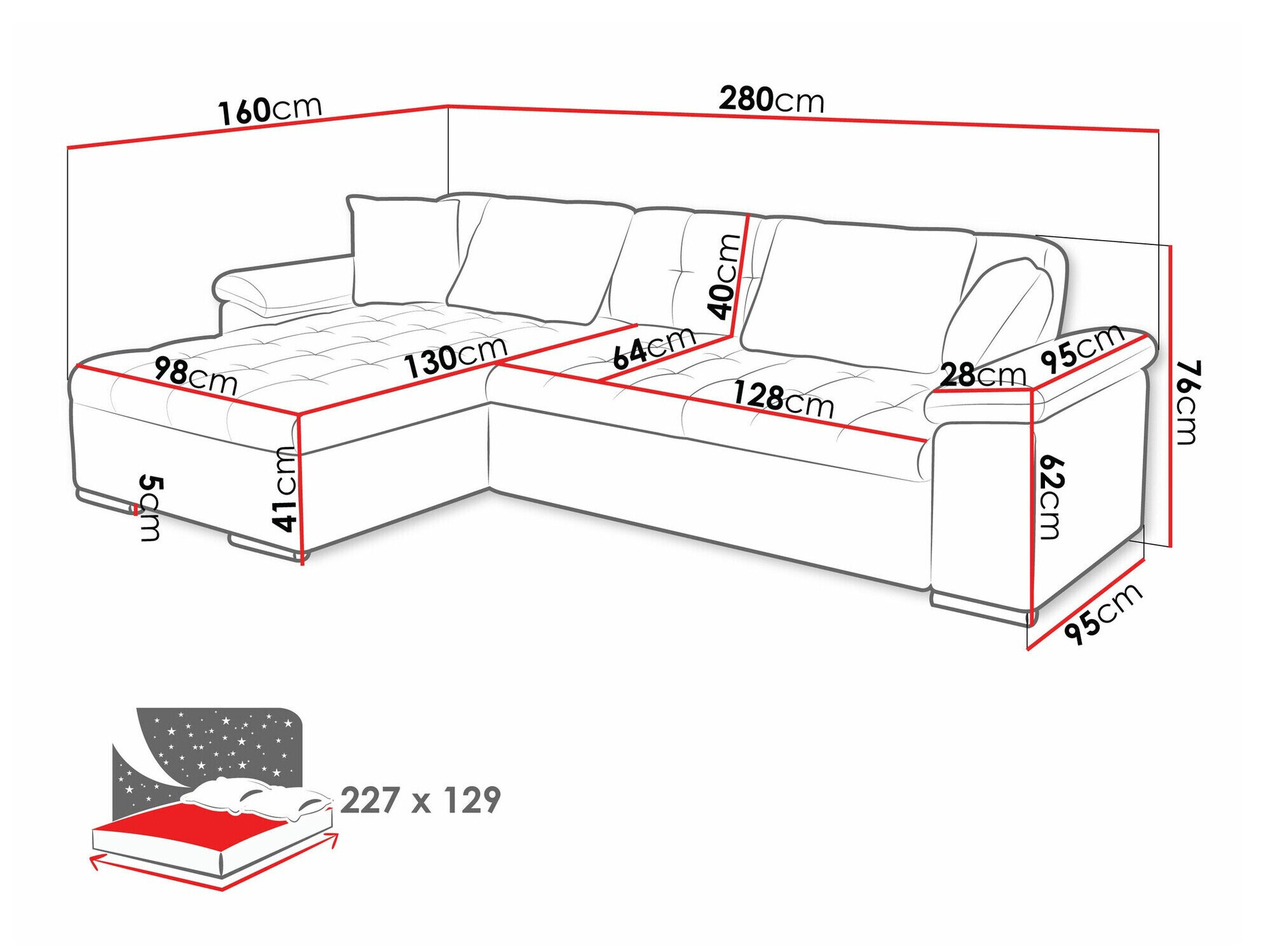 Hjørnesofa Comfivo Mica (Uttario Velvet 2951)