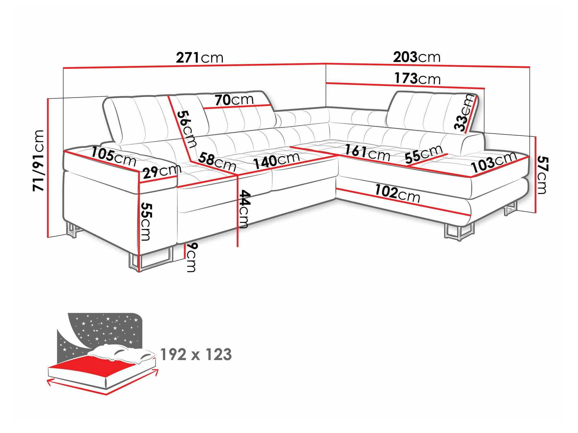 Hjørnesofa Comfivo Anima (Clara 215.02)