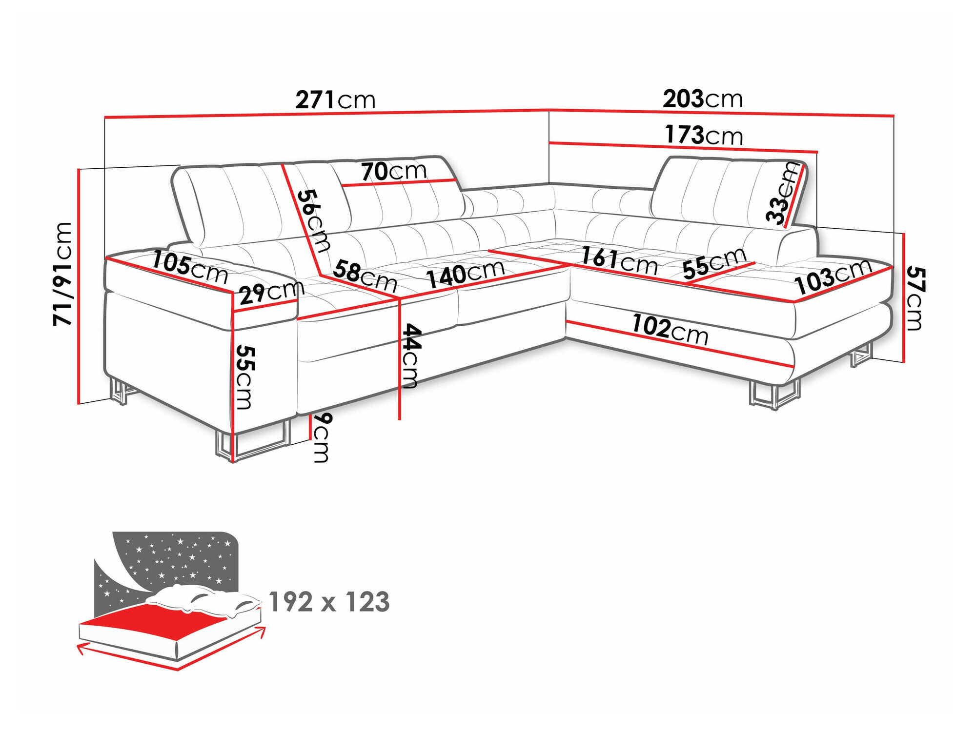 Hjørnesofa Comfivo Anima (Clara 215.02)
