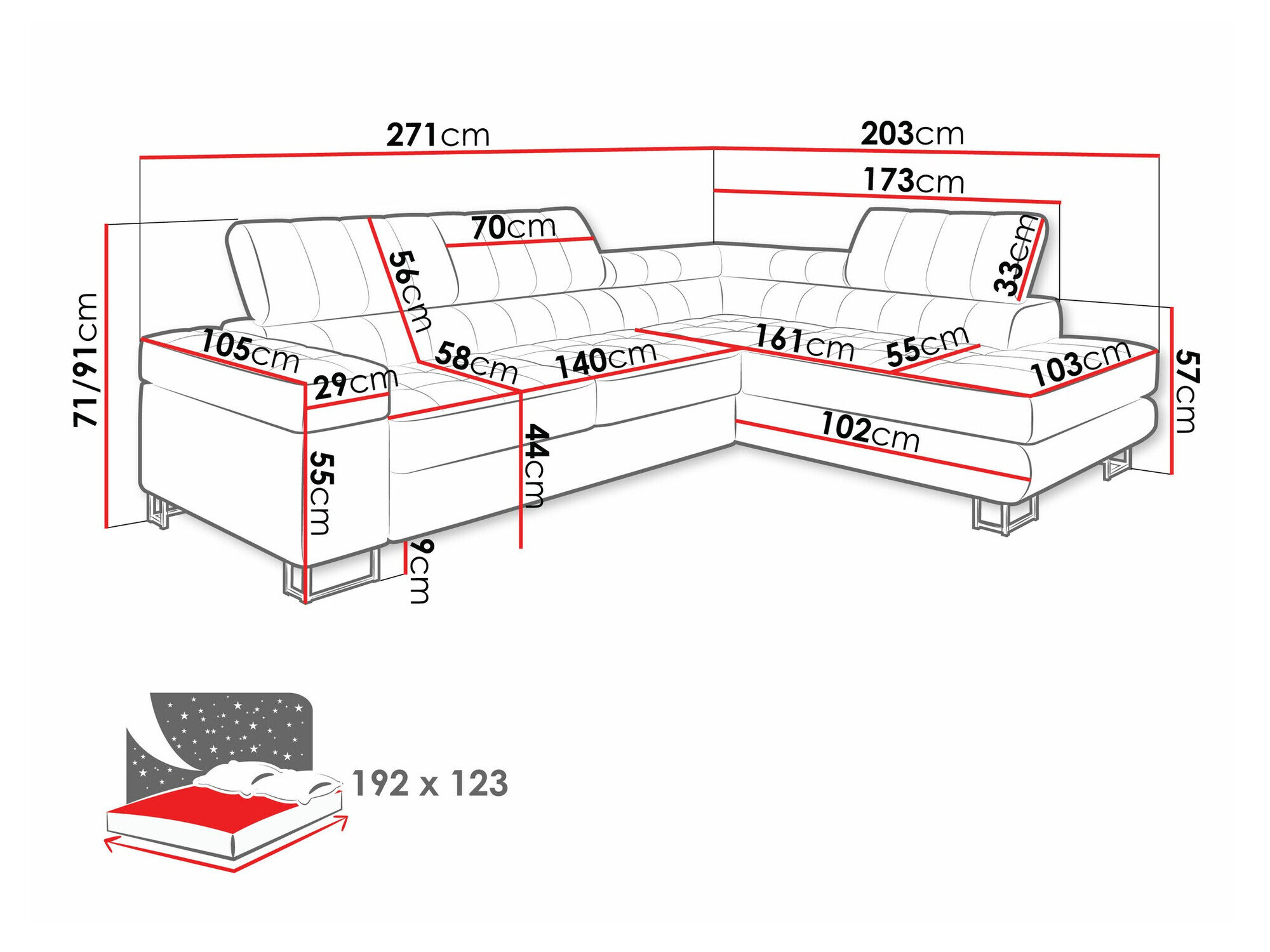 Hjørnesofa Comfivo Anima (Matana 17)