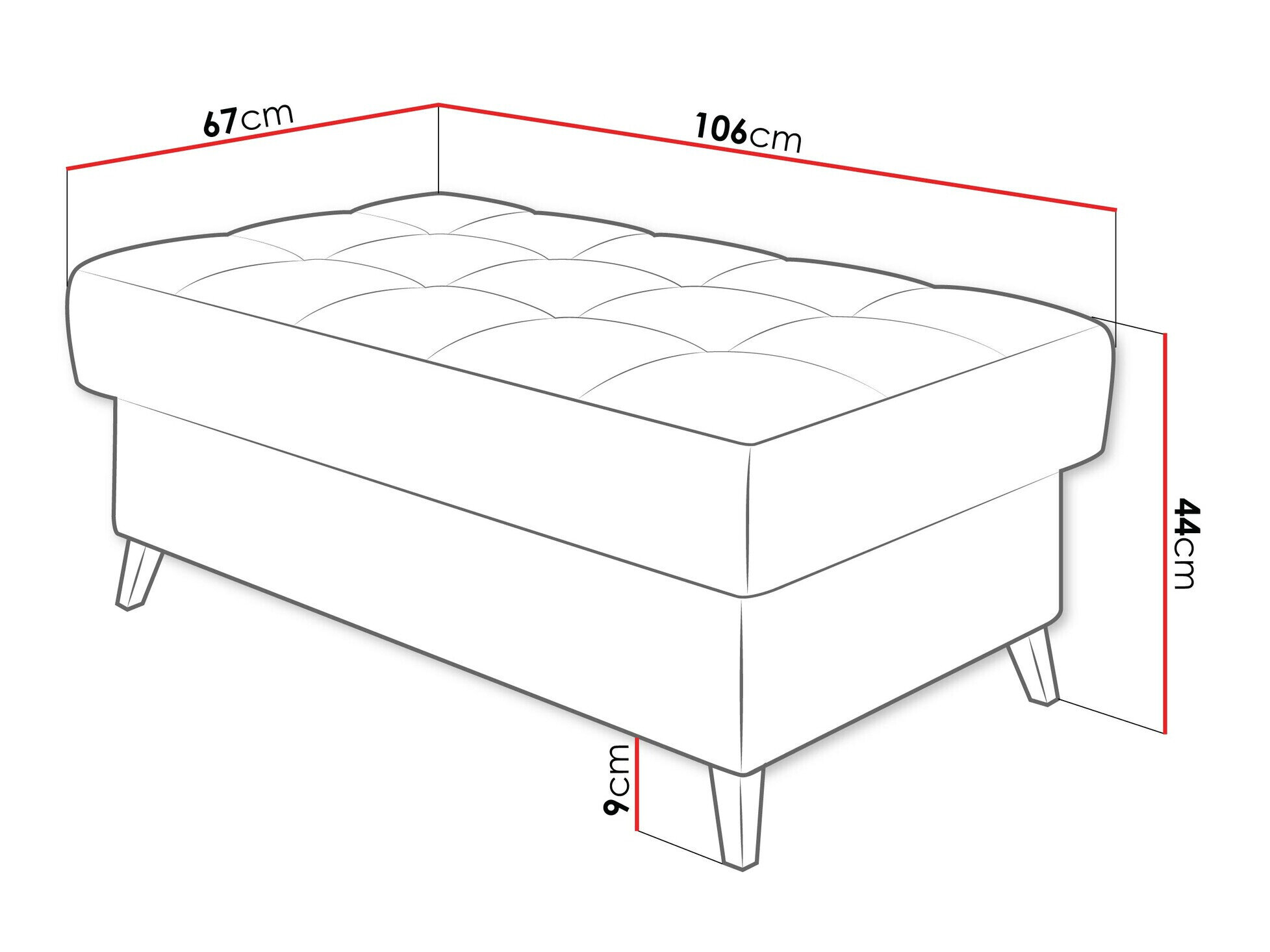 Polstret bænk Comfivo 236 (Coral 65)