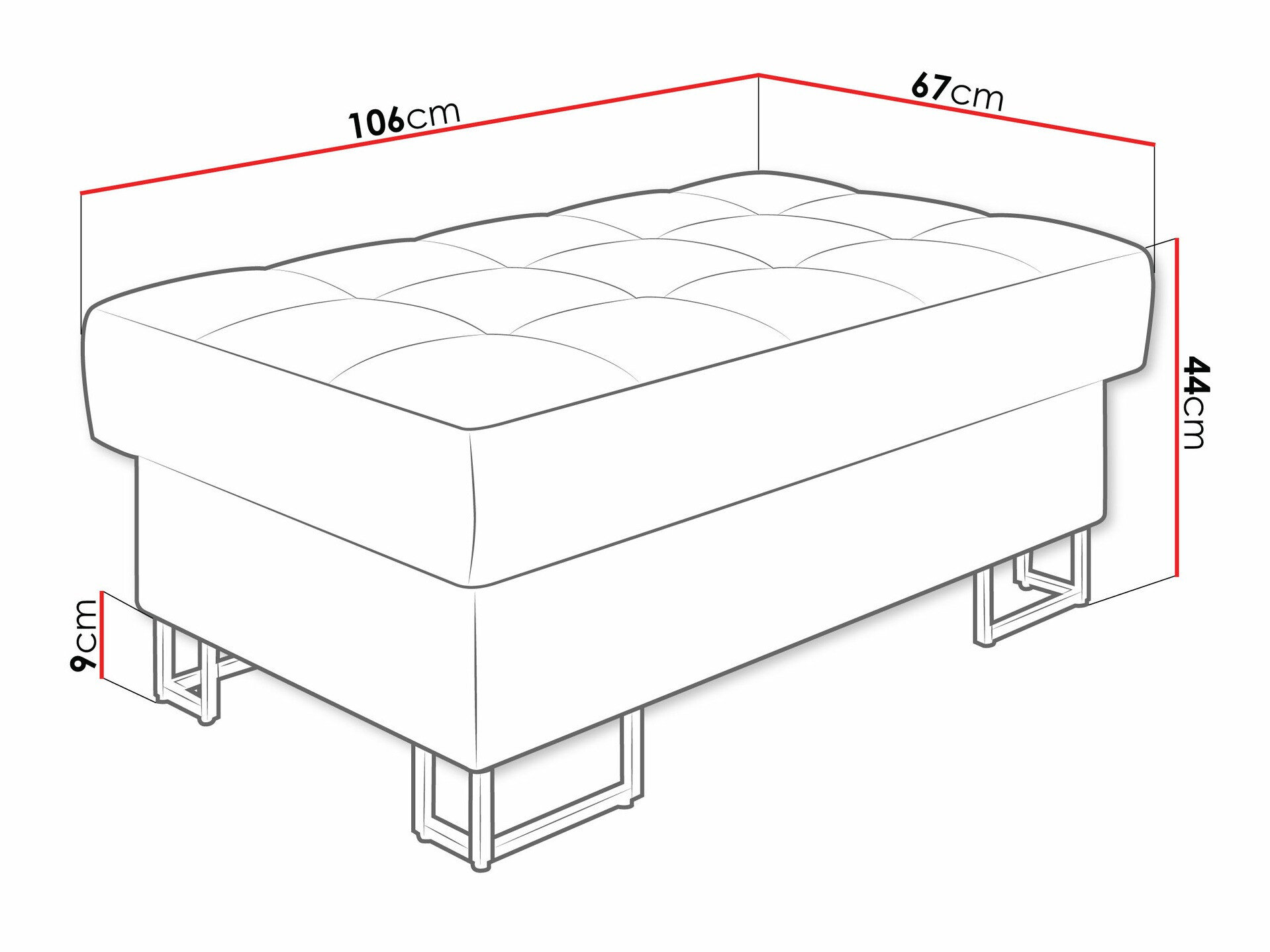 Polstret bænk Comfivo 237 (Coral 65)