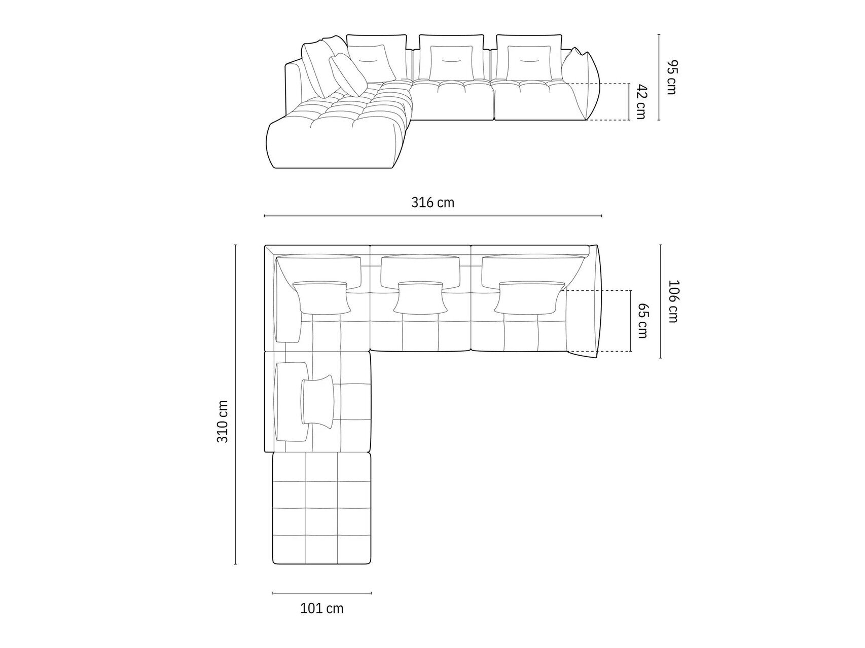 Colțar modular Benorli 104 (City 05)