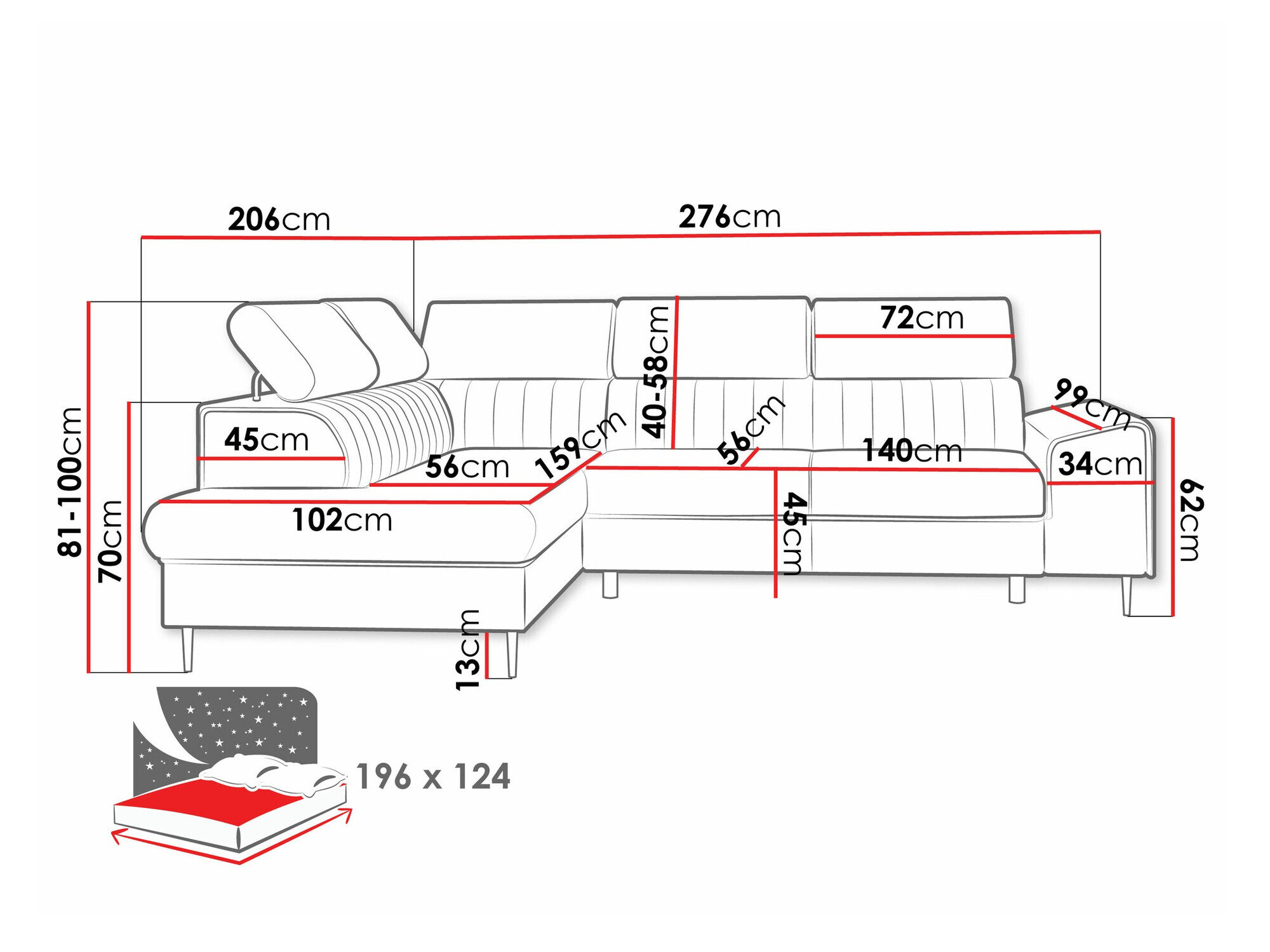 Hjørnesofa Comfivo 446 (Wave 09)