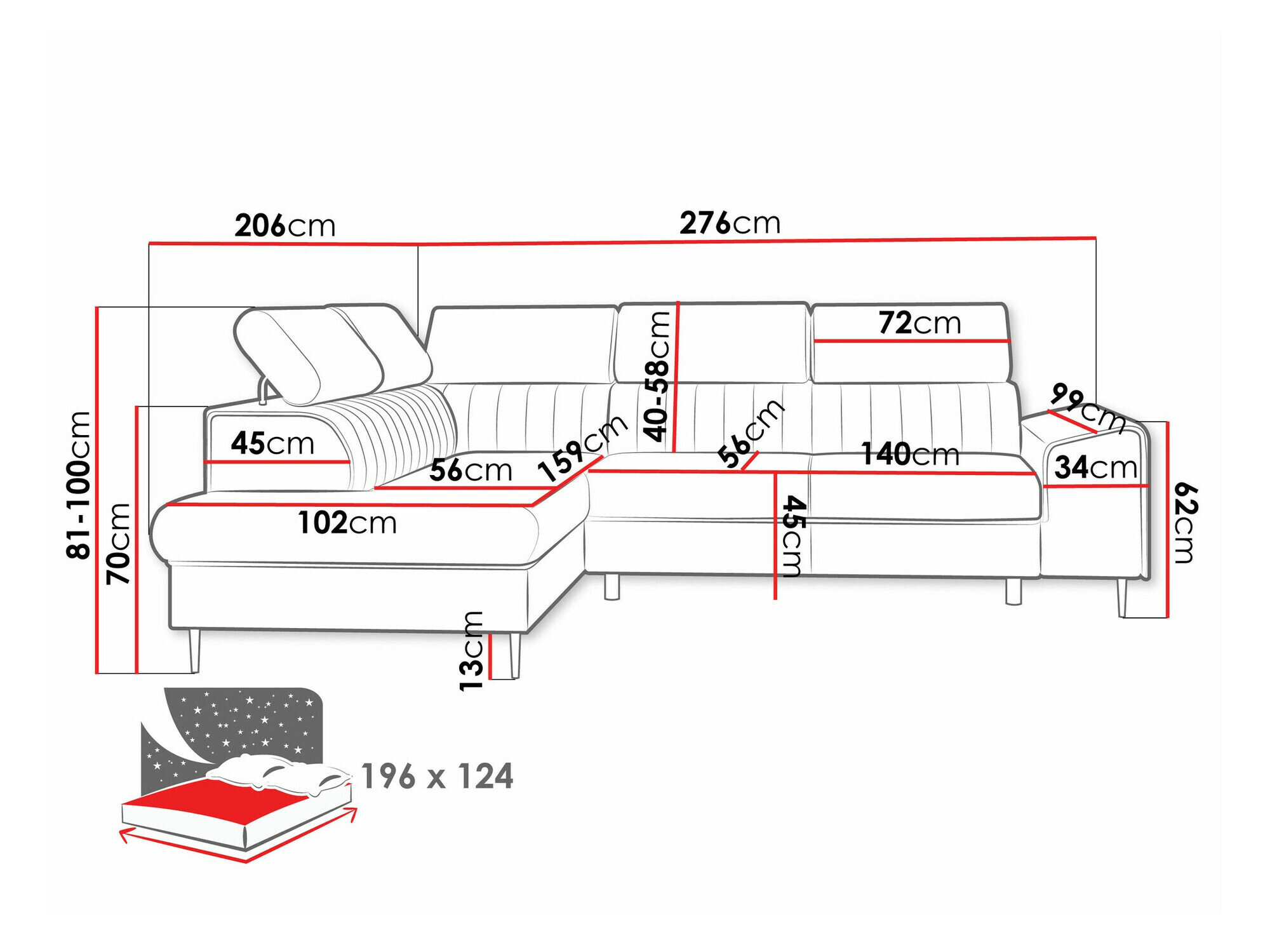 Hjørnesofa Comfivo Universum (Kronos 09)