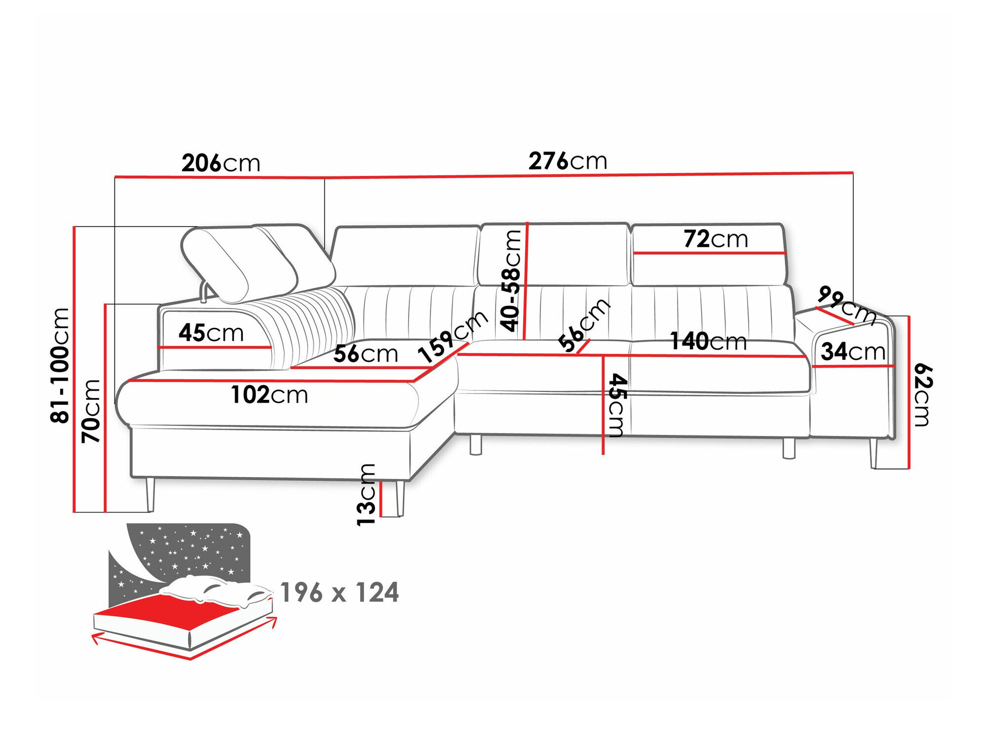 Hjørnesofa Comfivo Universum (Magic Velvet 2219)