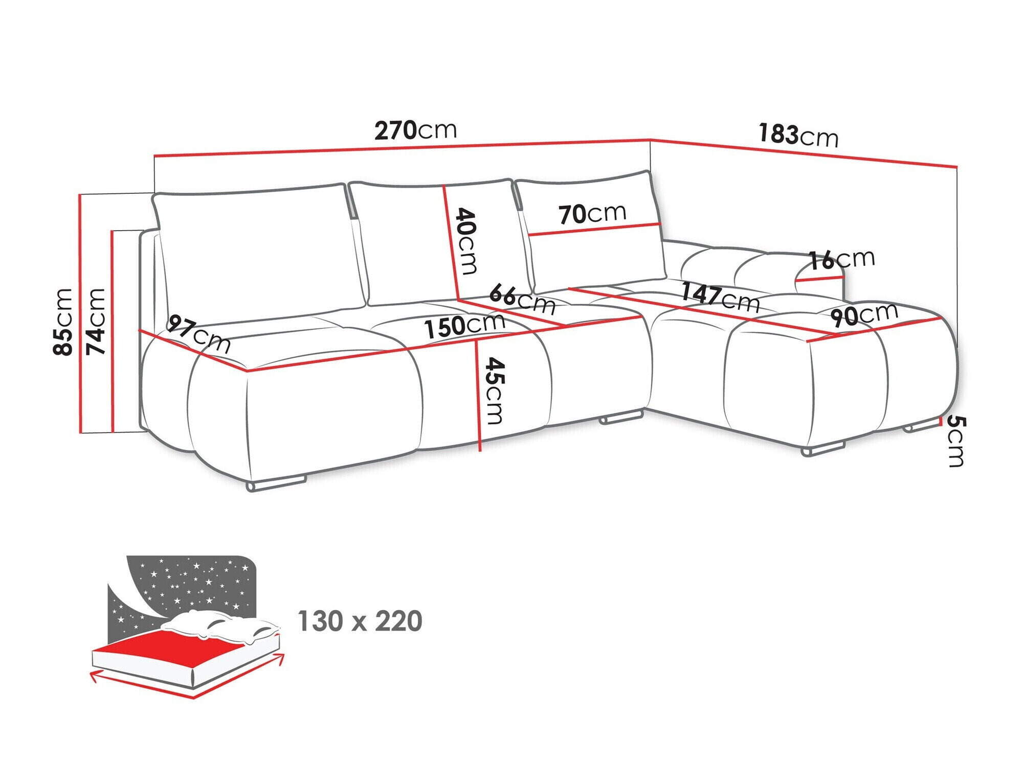 Hjørnesofa Camden 106 (Velo 621)