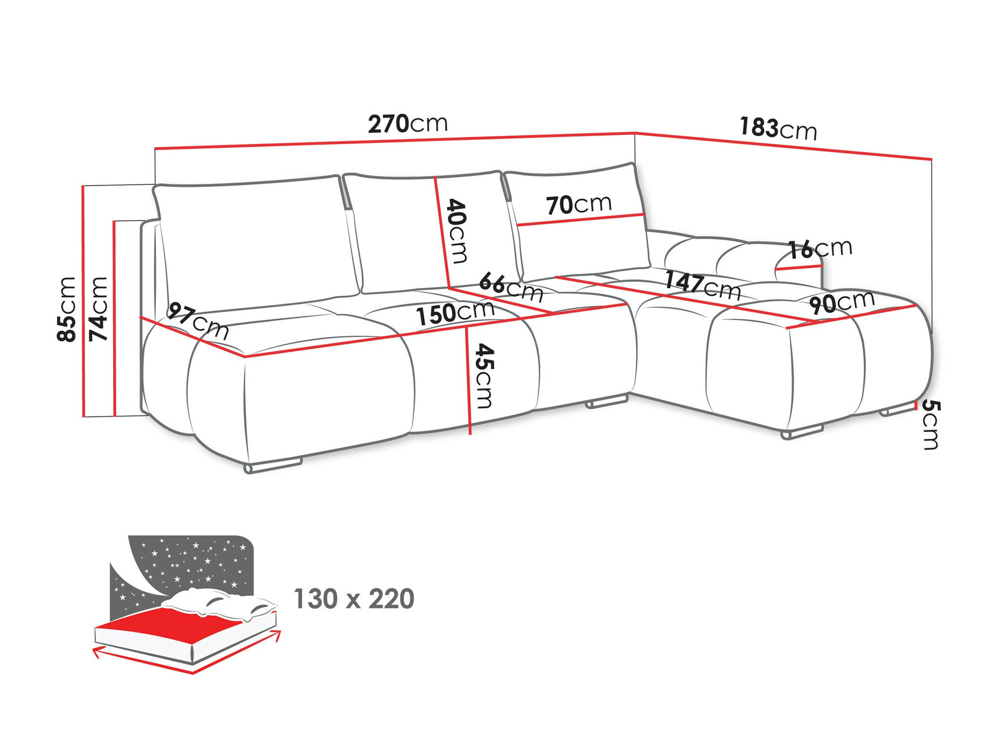 Hjørnesofa Camden 106 (Velo 635)