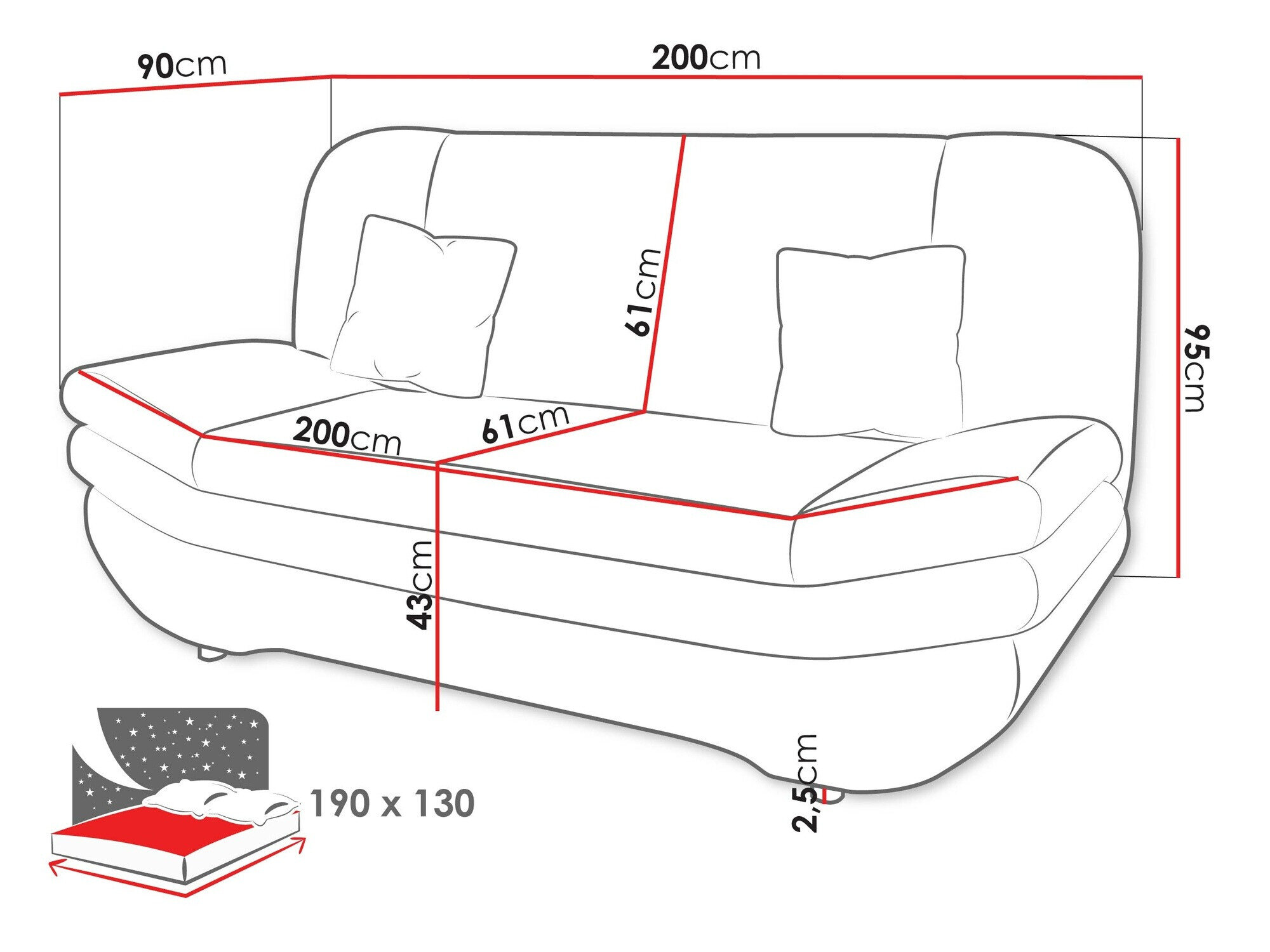 Sovesofa Comfivo Silva I (Bizon 2111)