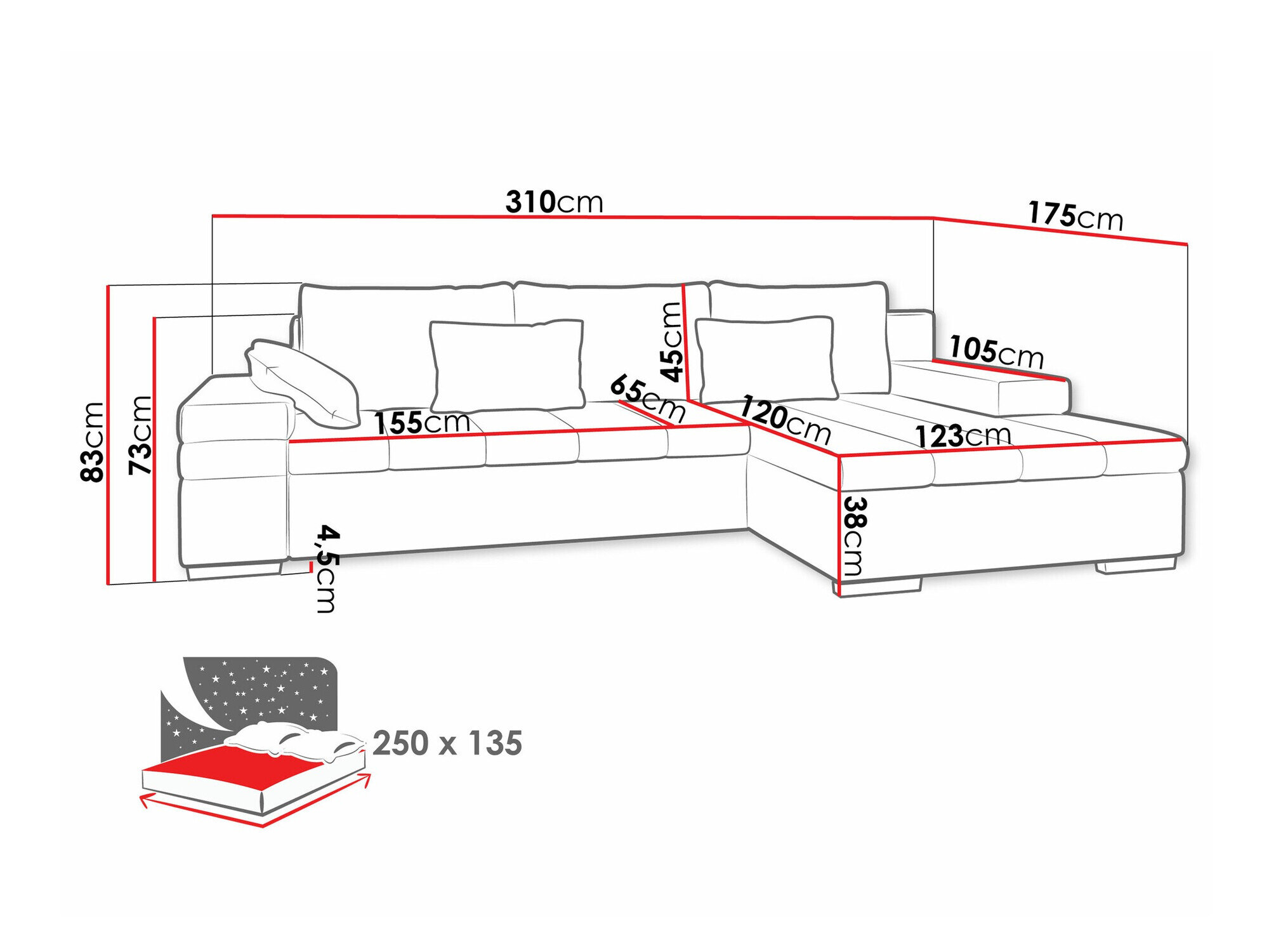 Hjørnesofa Comfivo 113 (Manila 35)
