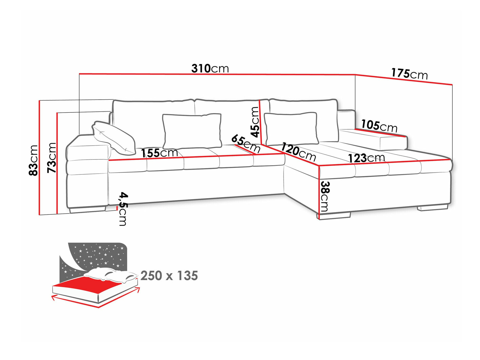 Hjørnesofa Comfivo 113 (Manila 35)