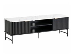 TV galds Berwyn 2575 (Melns + Balts marmors)