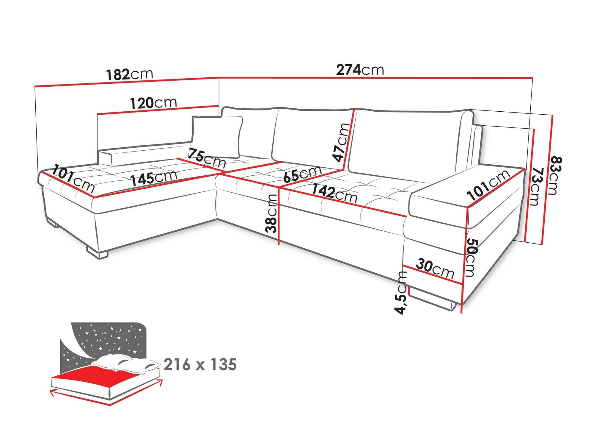 Hjørnesofa Comfivo Olivetum I (Magic Velvet 2225)