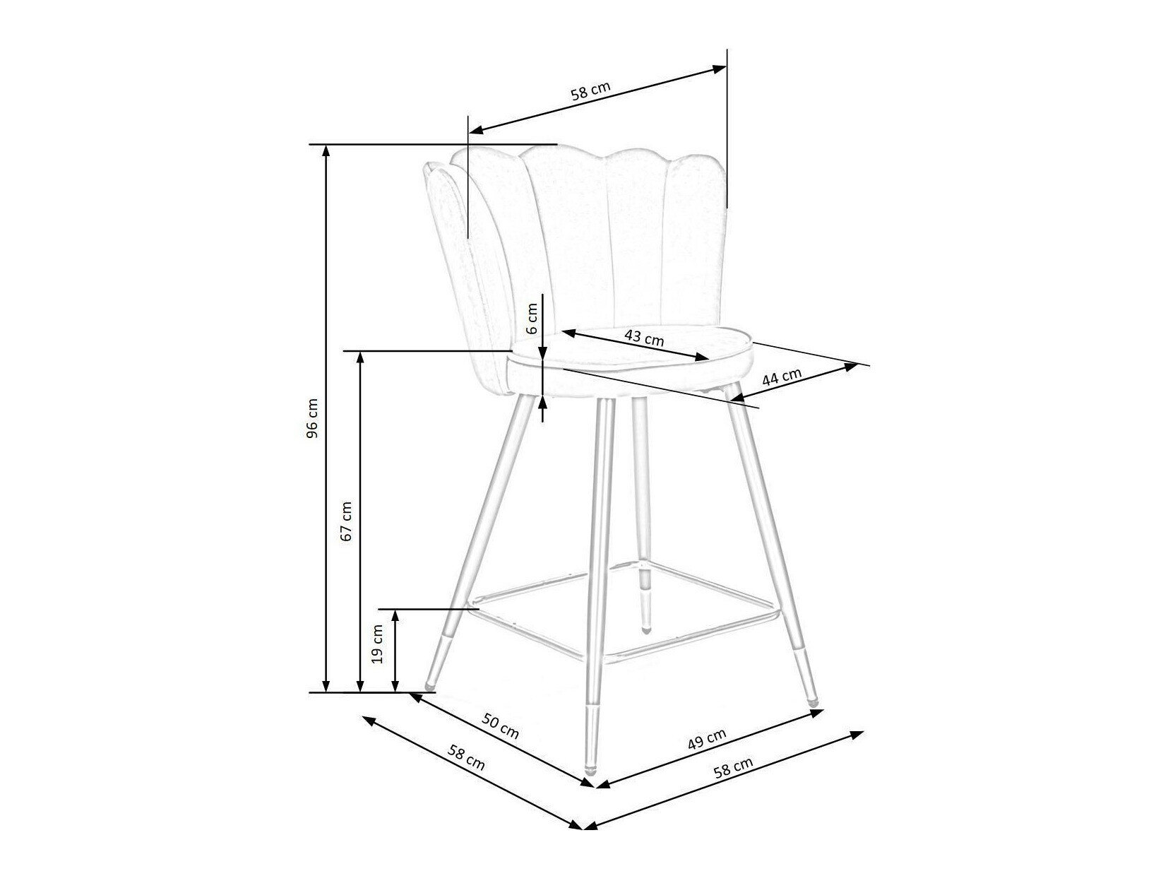 Barstol Houston 1287 (Grå)