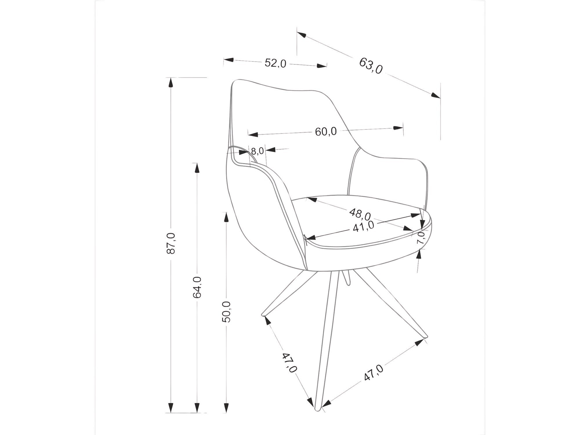 Stol Houston 1938 (Grå)