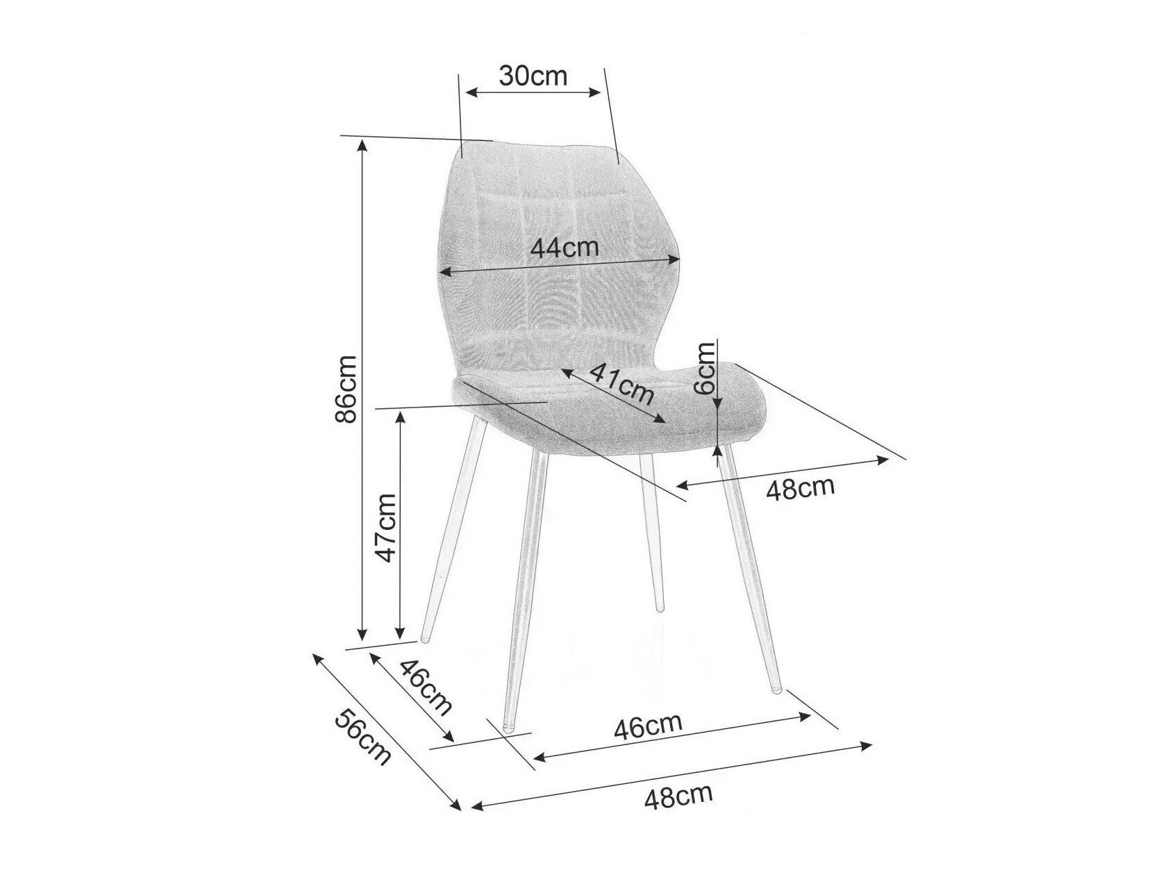 Stol Detroit 723 (Sort)