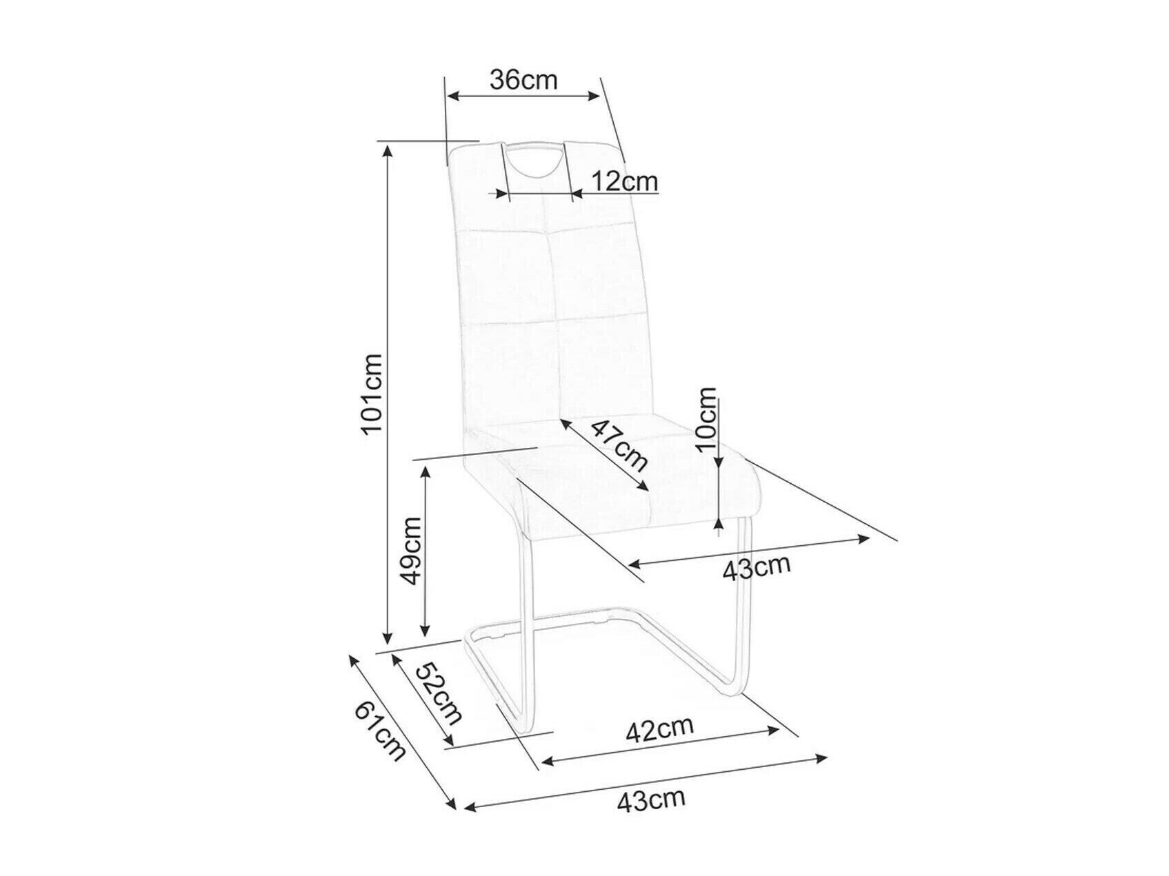 Stol Detroit 724 (Grå)