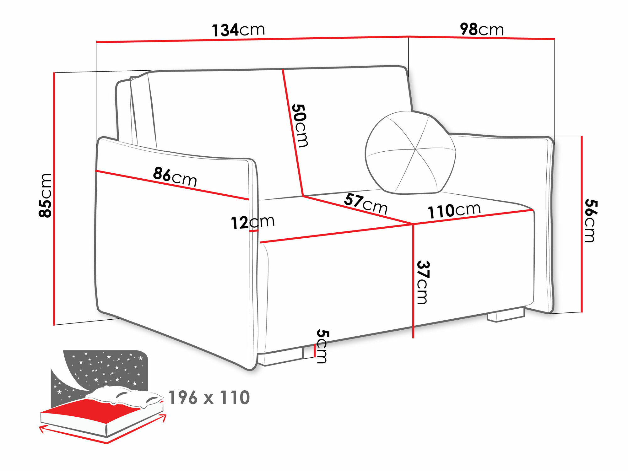 Sovesofa Velven II (Soul 1)