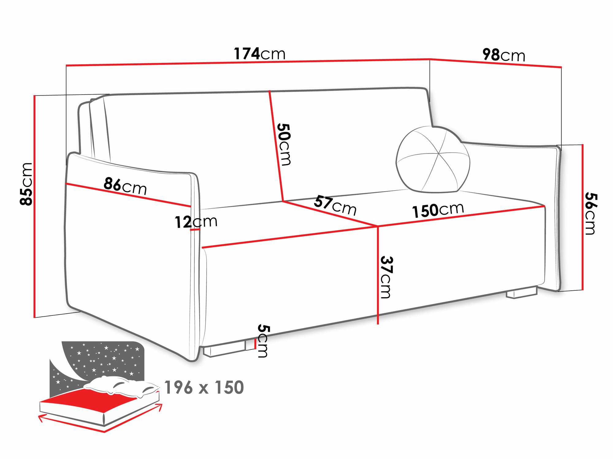 Sovesofa Velven IV (Soul 8)
