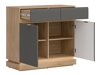Ladekast Teselbu 102 (Grijs + Eiken)