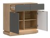 Ladekast Teselbu 102 (Grijs + Eiken)