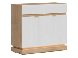 Ladekast Teselbu 102 (Wit + Eiken)