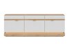 TV-meubel Teselbu 100 (Wit + Torro Eik)