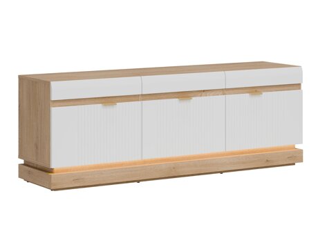 TV-meubel Teselbu 100 (Wit + Torro Eik)