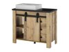 Badkamerset Cirtale 136 (Verouderd hout + Antraciet)
