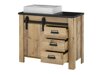 Badkamerset Cirtale 136 (Verouderd hout + Antraciet)
