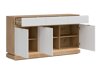 Ladekast Teselbu 104 (Wit + Eiken)