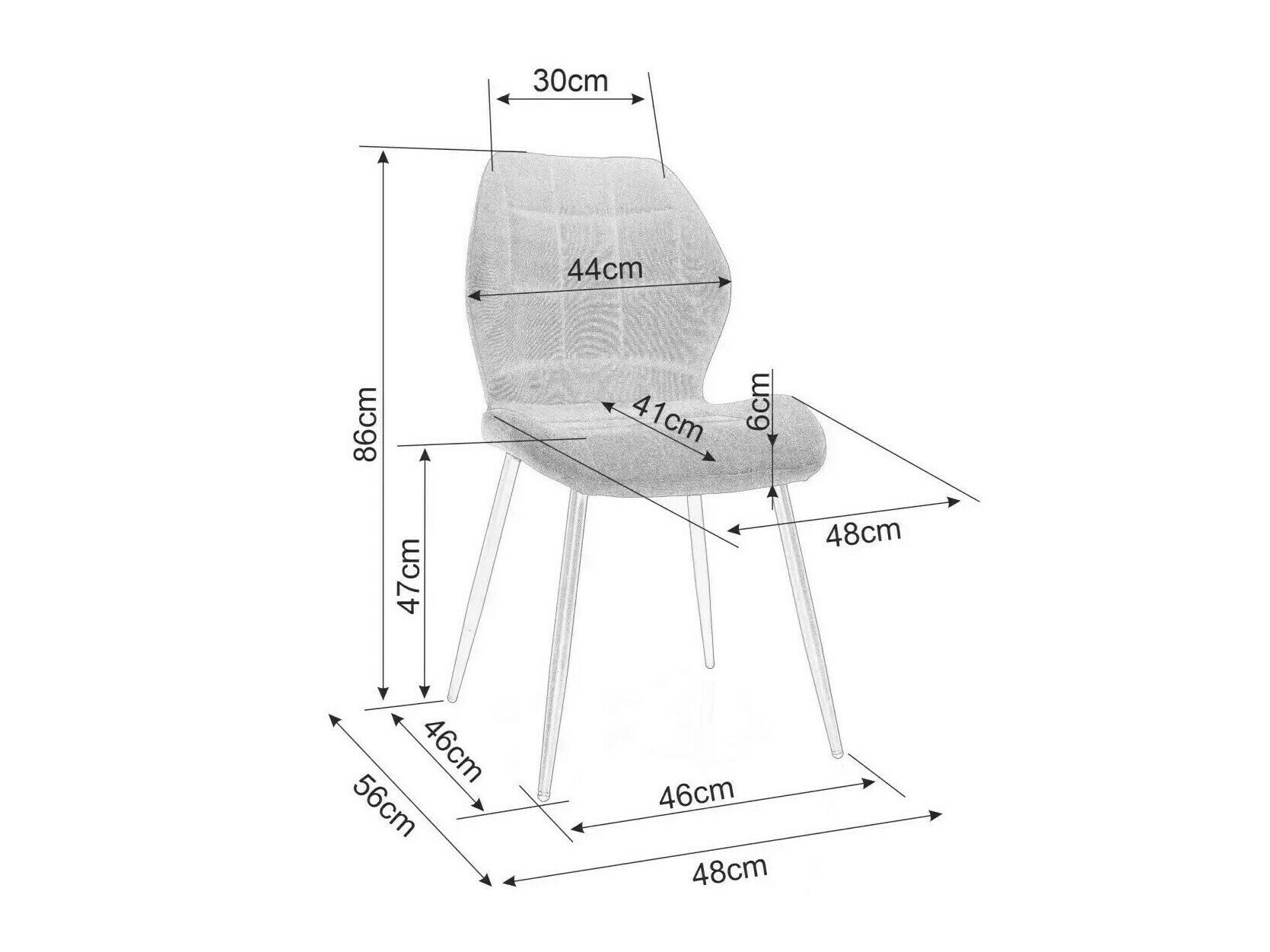 Stol Detroit 736 (Grå)