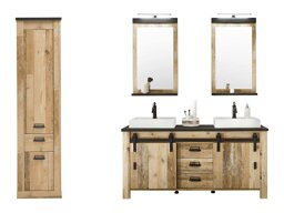 Badkamerset Cirtale 137 (Verouderd hout + Antraciet)
