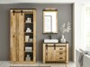 Badkamerset Cirtale 139 (Verouderd hout + Antraciet)