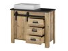 Badkamerset Cirtale 139 (Verouderd hout + Antraciet)