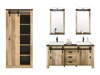 Badkamerset Cirtale 140 (Verouderd hout + Antraciet)