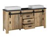 Badkamerset Cirtale 140 (Verouderd hout + Antraciet)