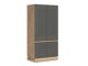 Garderobeskab Teselbu 113 (Grå + Egetræ)