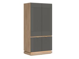 Kledingkast Teselbu 113 (Grijs + Eiken)