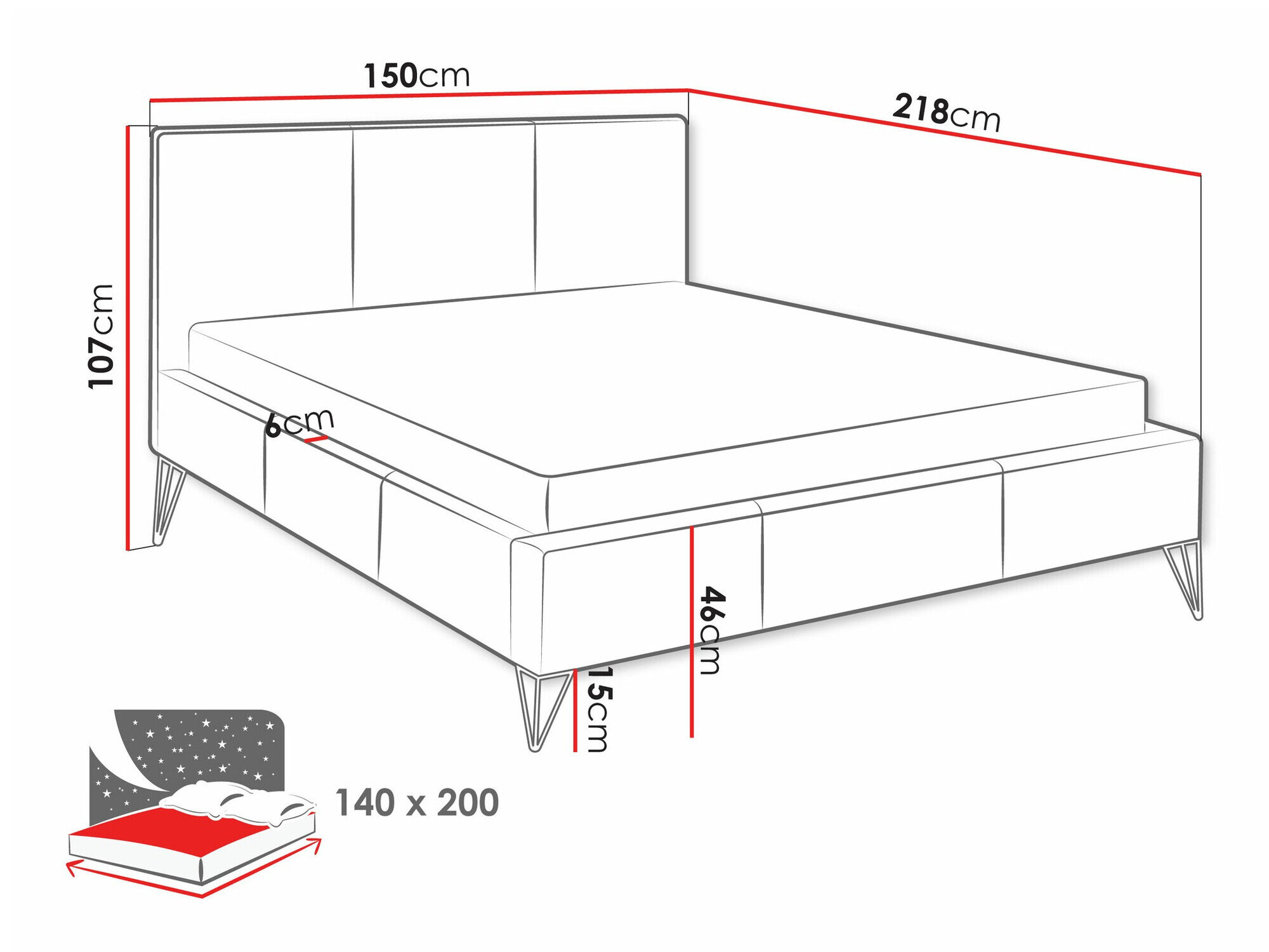 Bed Clovis 118 (Ruben 2108)