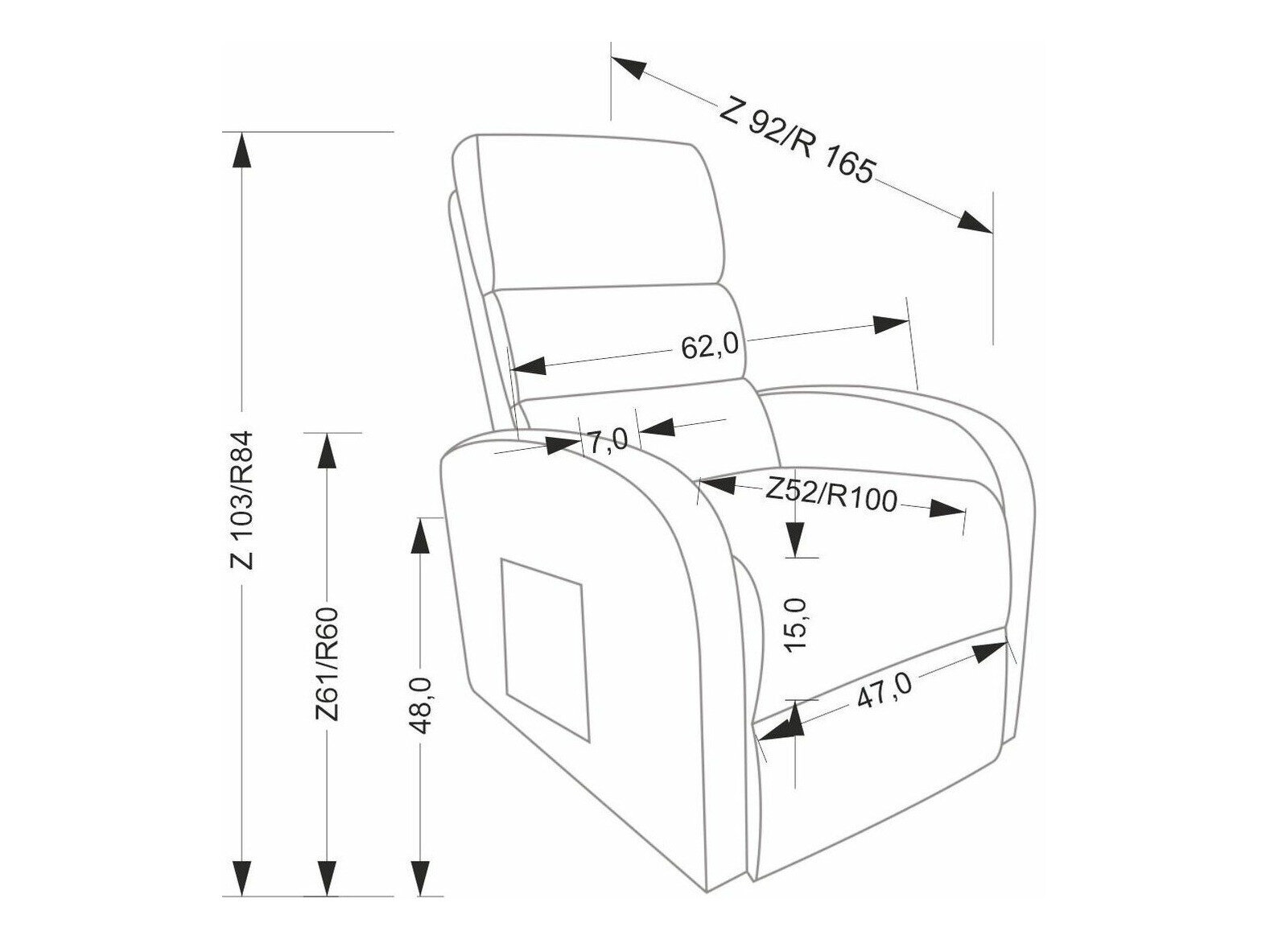 Sillón reclinable Houston 1954 (Beige)