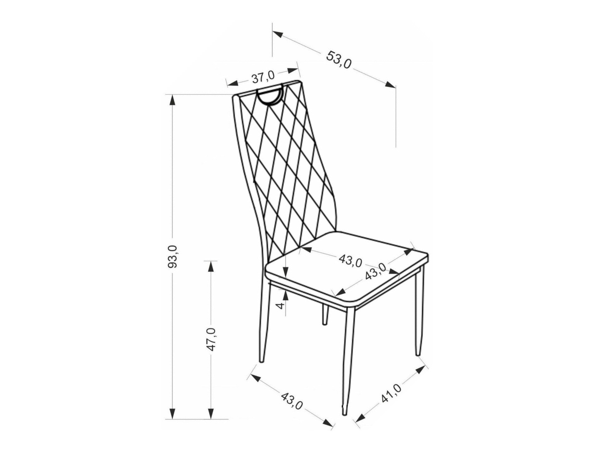 Stol Houston 1952 (Sort)