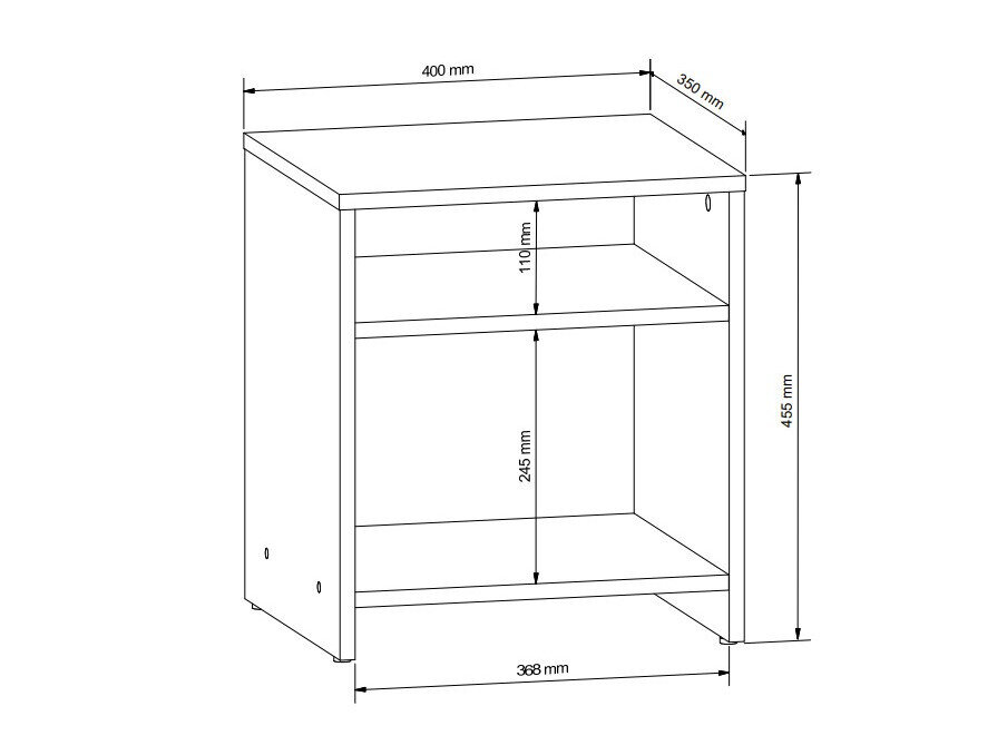 Sengebord Votola 106 (Hvid)
