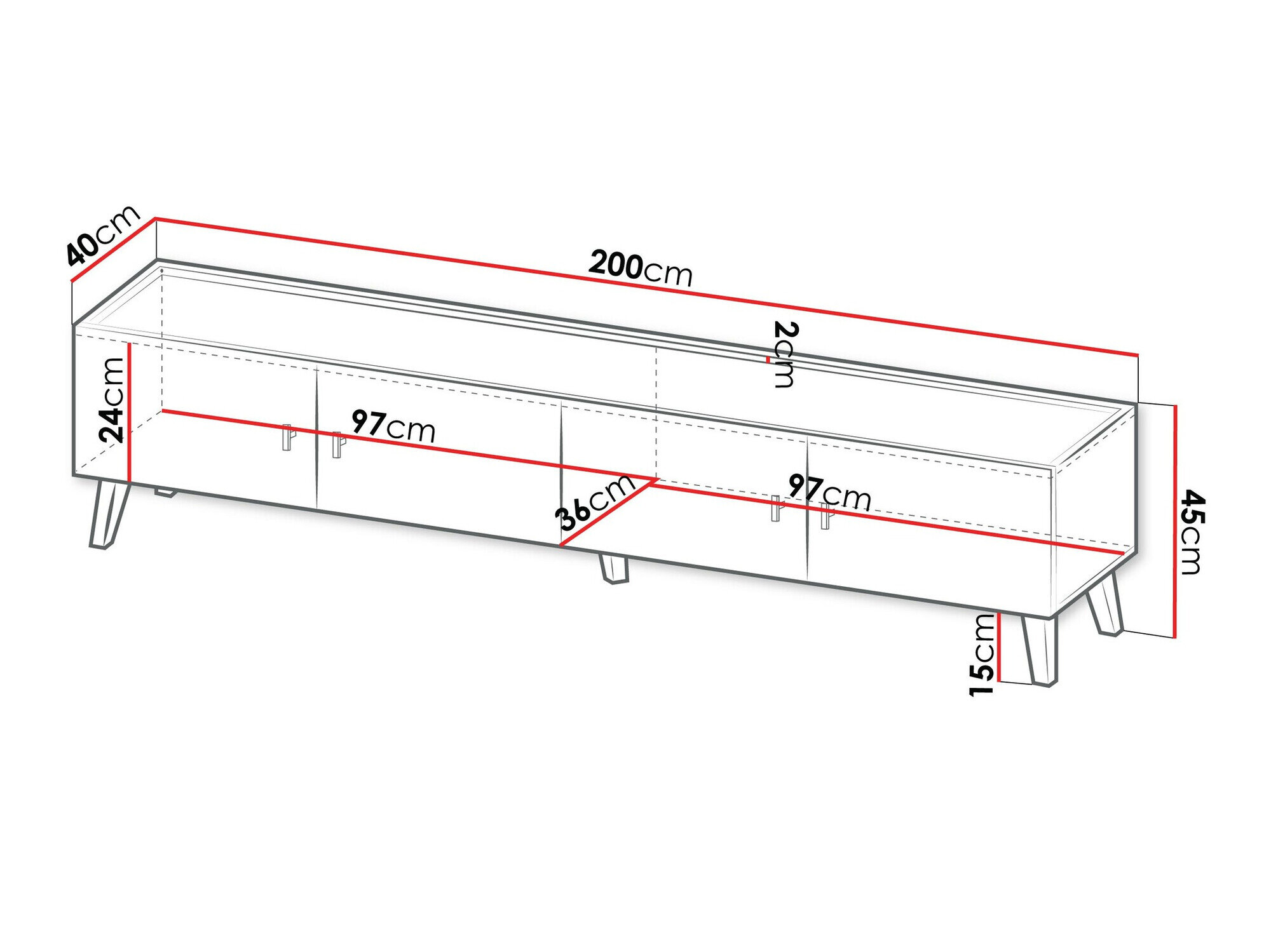 TV-bord Comfivo Avimelo 105