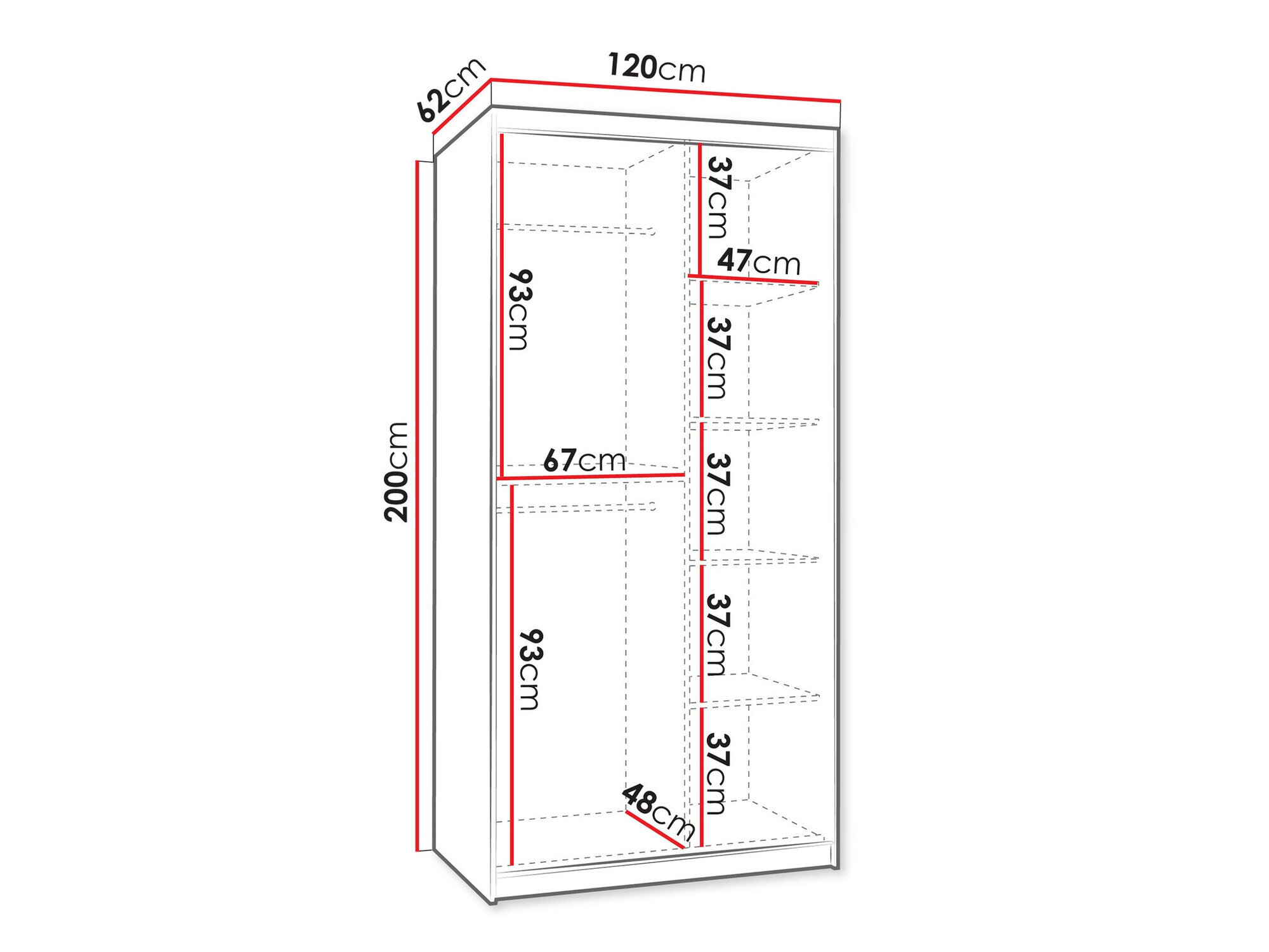 Kledingkast Hartford 501 (Wit)