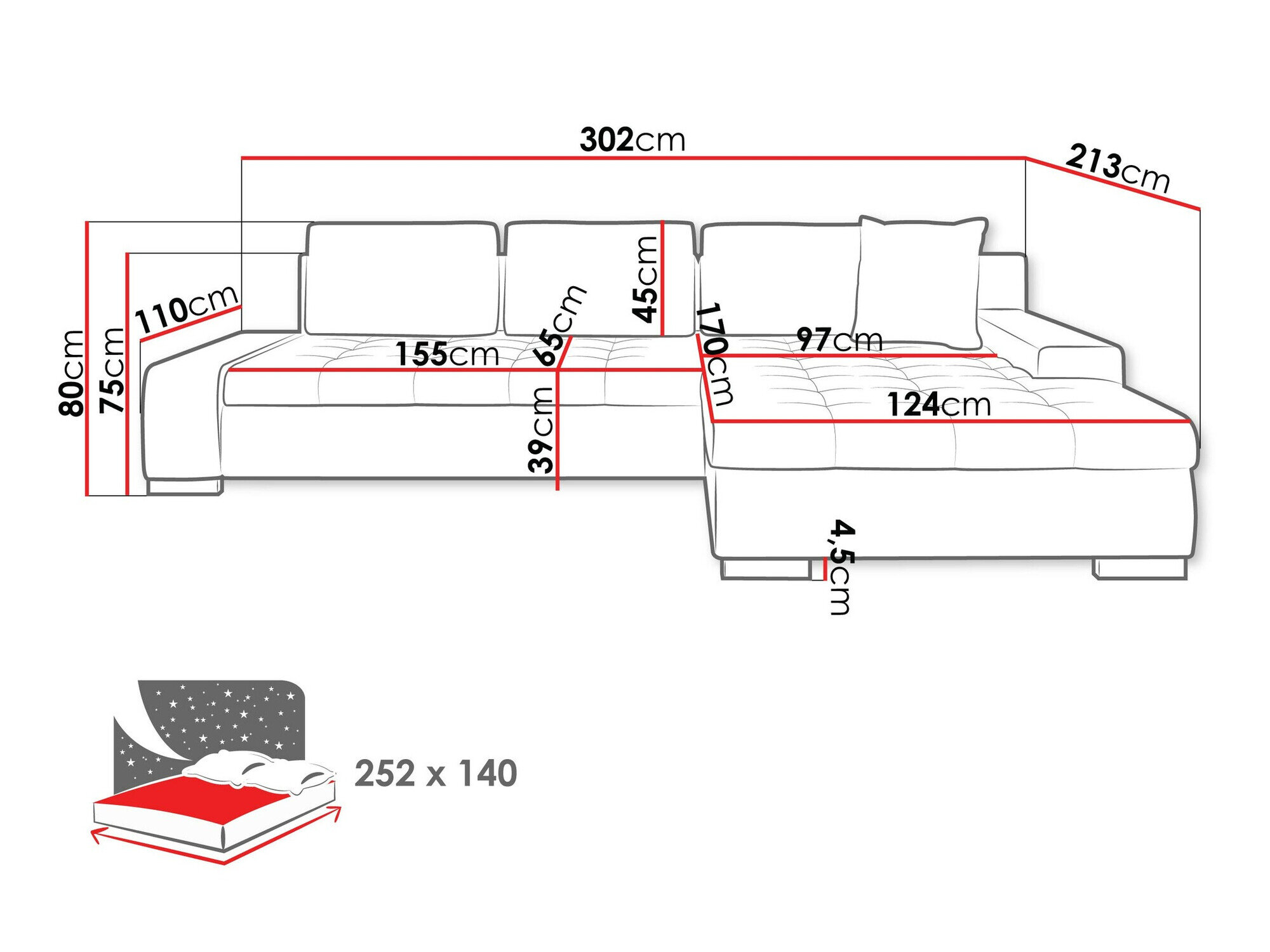 Hjørnesofa Comfivo 147 (Clara 215.19)